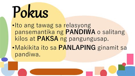 Pokus sa Ganapan at Pokus sa Sanhi (FILIPINO 10).